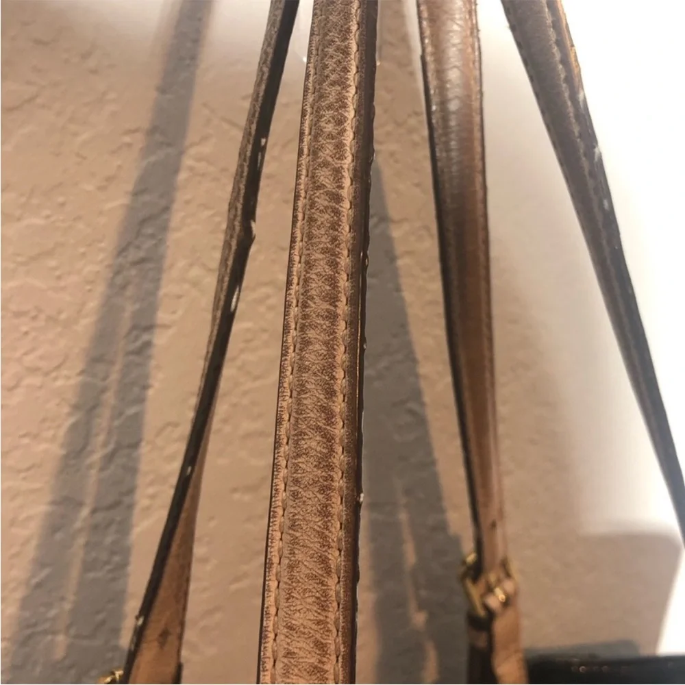 Michael Kors Large Tote Coated Canvas Leather Tech Handbag Black Jet Set - Picture 8 of 14